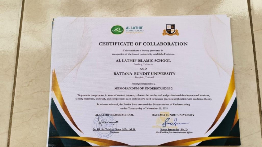 Memorandum of Understanding (MoU) antara Al Lathif Islamic School dan Rattana Bundit University