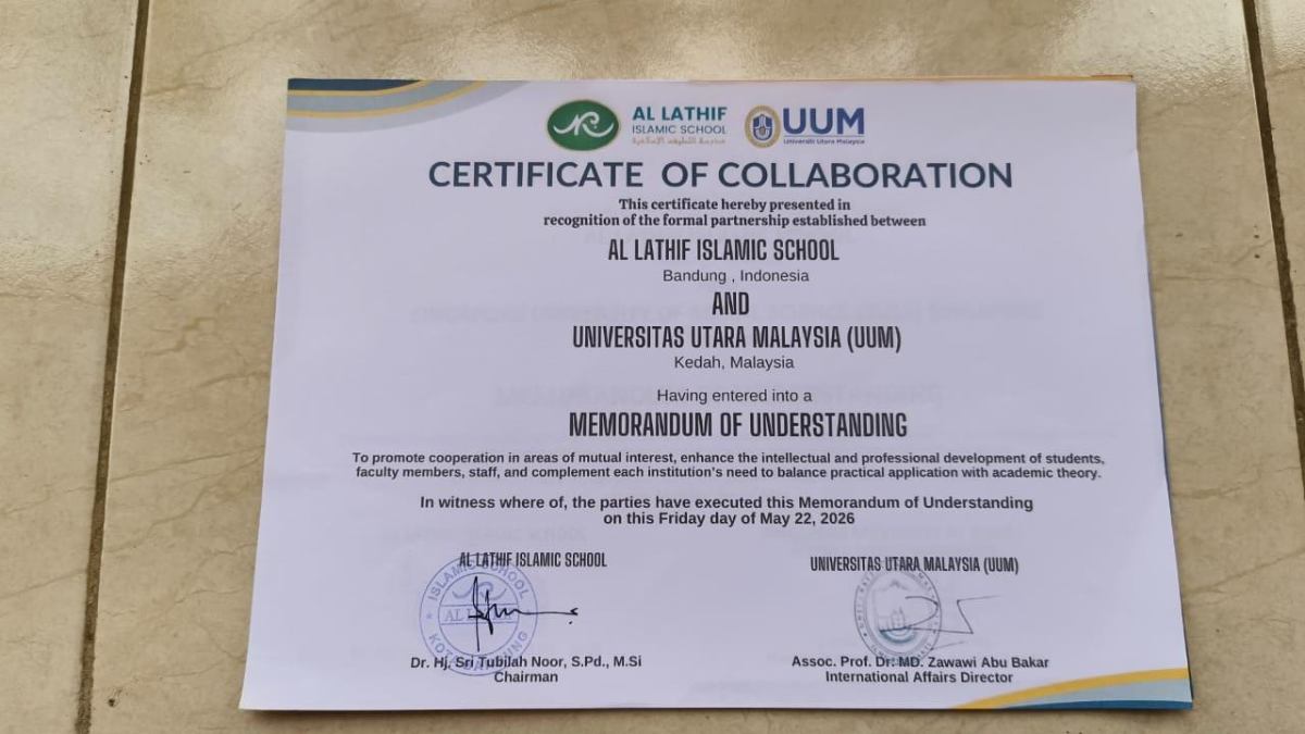 Memorandum of Understanding (MoU) antara Al Lathif Islamic School dan Universitas Utara Malaysia (UUM)